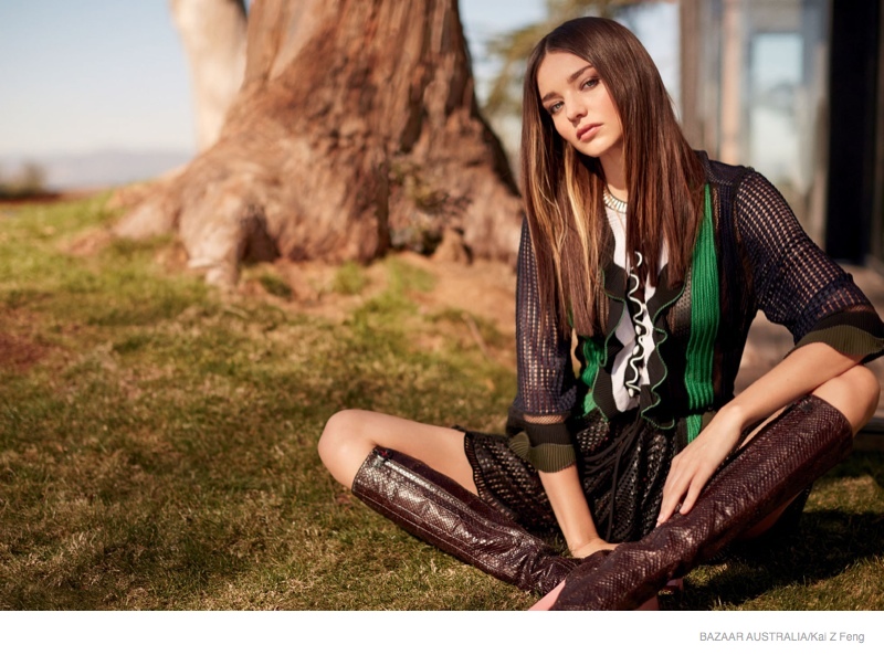 Miranda Kerr Flaunts Her Legs in 70s Style Louis Vuitton for