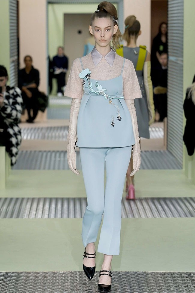 A look from Prada's fall-winter 2015 collection