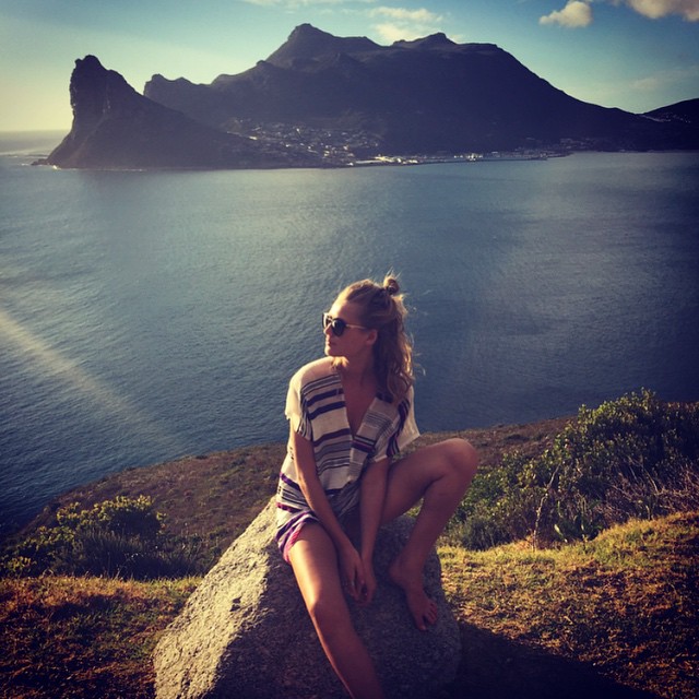 Toni Garrn enjoys the sites of Cape Town