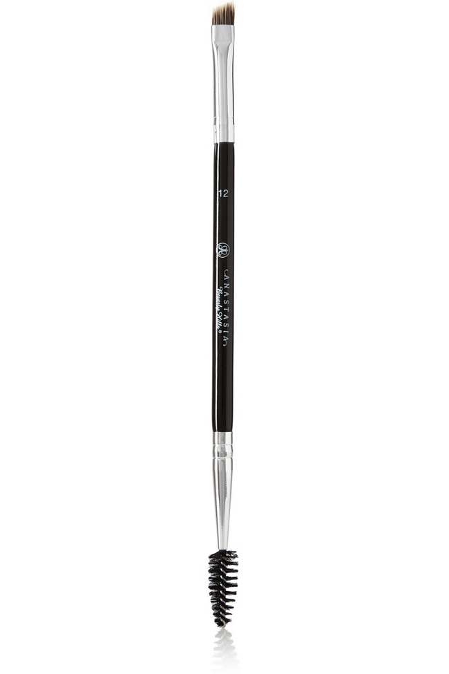 Use Anastasia Beverly Hills' #12 Large Synthetic Duo Brush to style your eyebrows or fill in sparse places. 