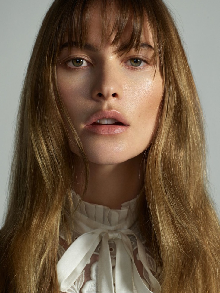 Behati Prinsloo shows off a glossy beauty look for the magazine. Photo: Vogue Turkey/Cuneyt Akergolu