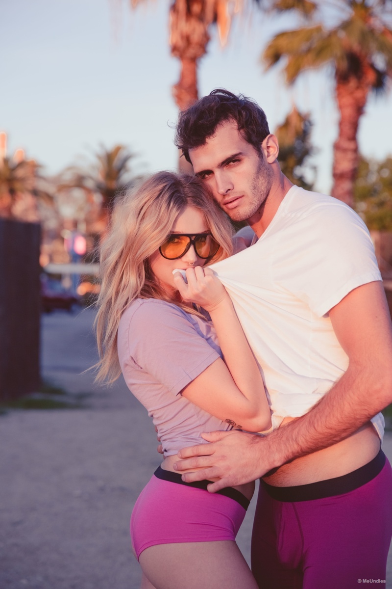 Cailin posed alongside male model Dathan Shades for the images. 