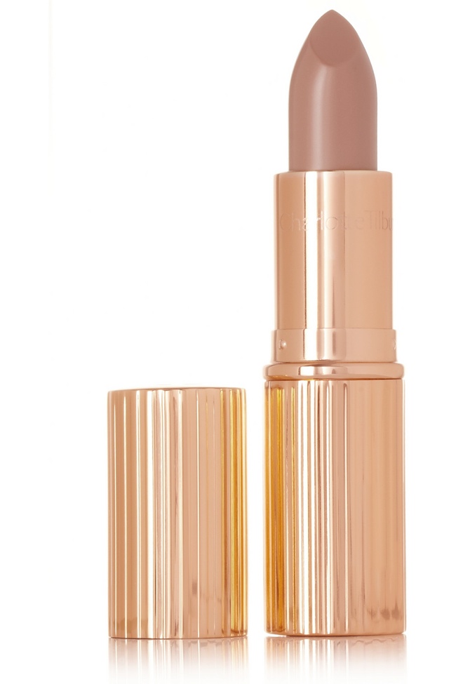 Go for a nude lipstick shade with Charlotte Tilburry's K.I.S.S.I.N.G. Lipstick in 'Nude Kate'.