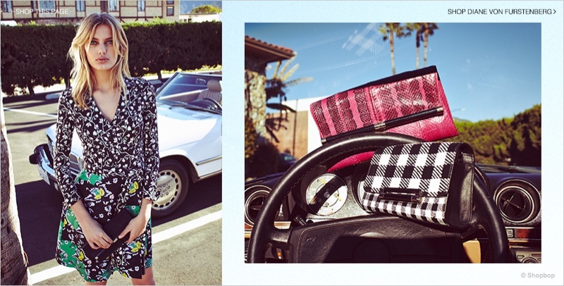 Accessories are spotlighted with gingham prints. 