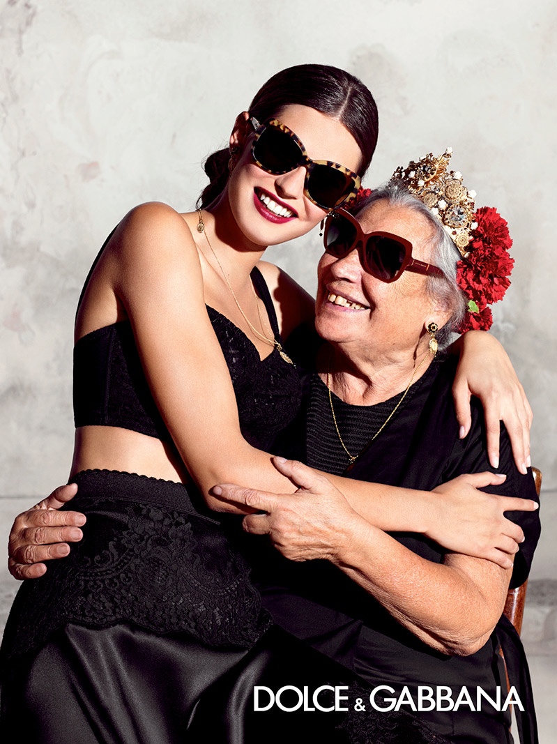 Bianca Balti is all smiles in Dolce & Gabbana's new eyewear advertisements. 