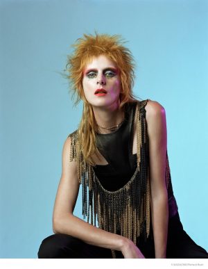 Stella Tennant Models Glam Rock Fashion Looks for V Magazine Stella Tennant Models Glam Rock Fashion Looks for V Magazine