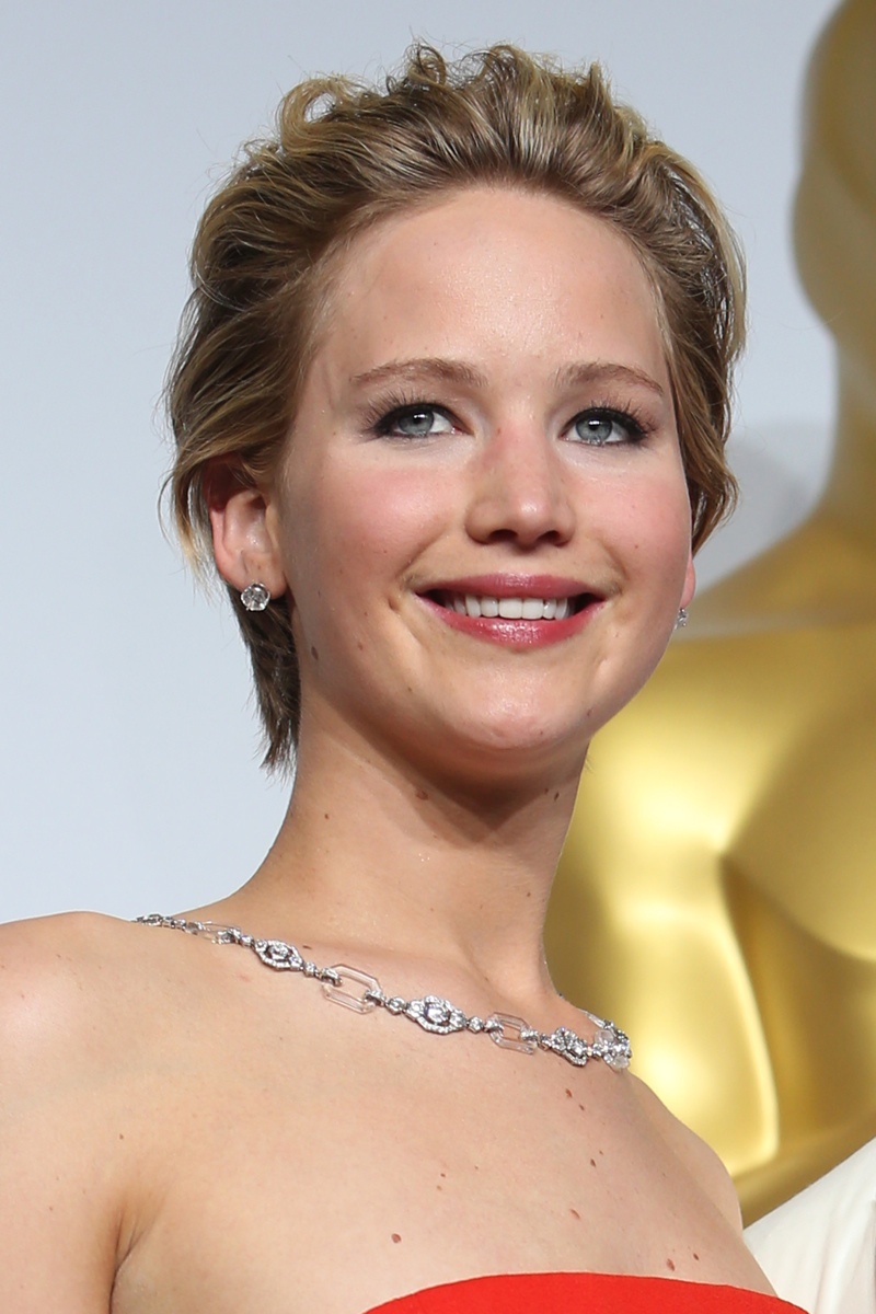 Still sporting short hair, Jennifer Lawrence showed off her growth in March 2014. Photo: Shutterstock.com