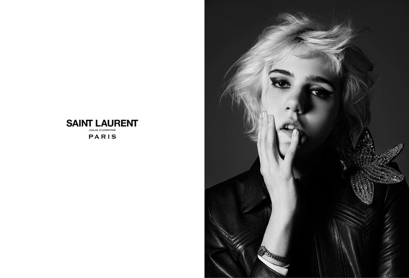 Saint Laurent spring-summer 2015 campaign part 3 features Julia Cumming