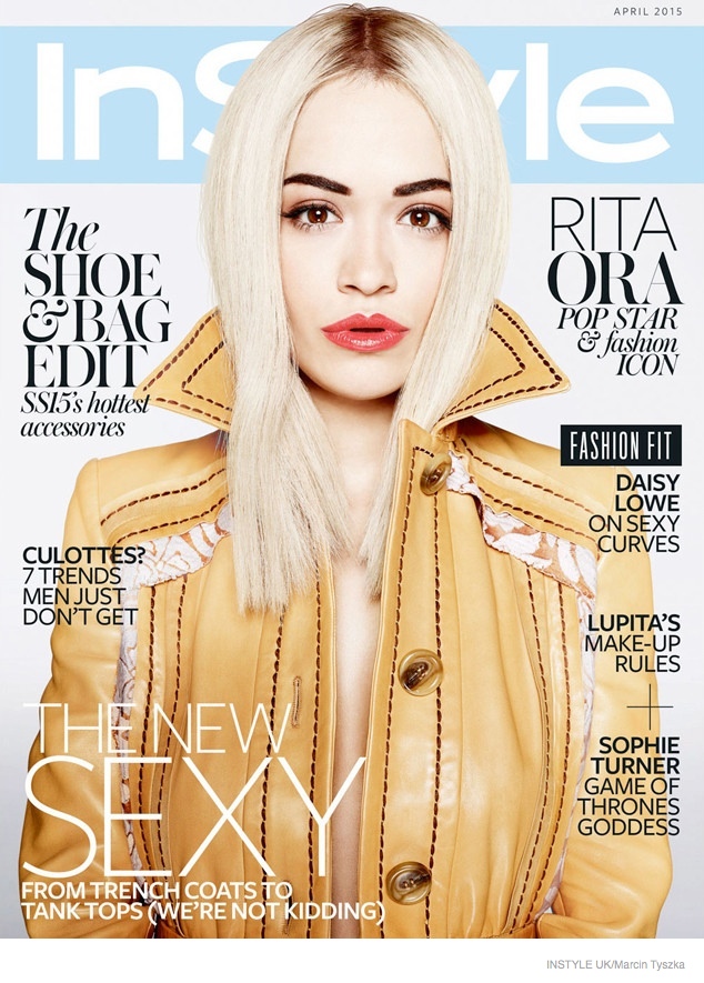 Singer Rita Ora graces the April 2015 cover from InStyle UK. 