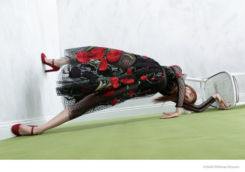 Dolce & Gabbana's carnation print takes the spotlight. 