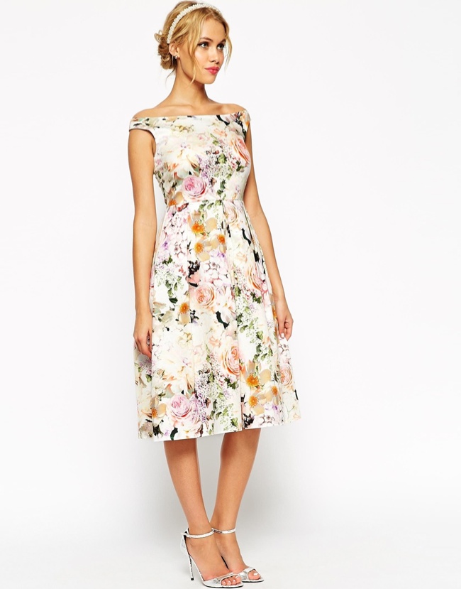 ASOS WEDDING Midi Floral Prom Dress available for $135.00