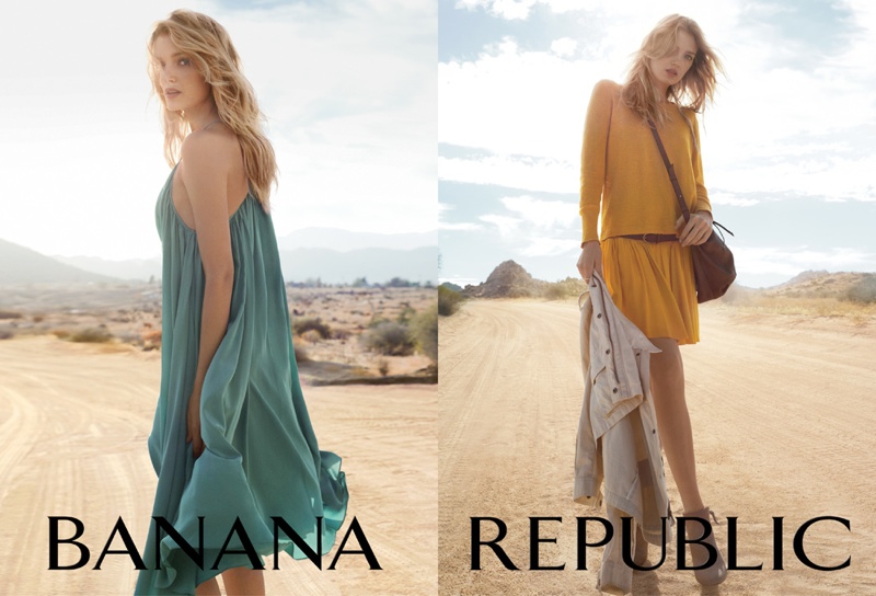 Lily Donaldson Poses in Banana Republic Spring ’15 Campaign