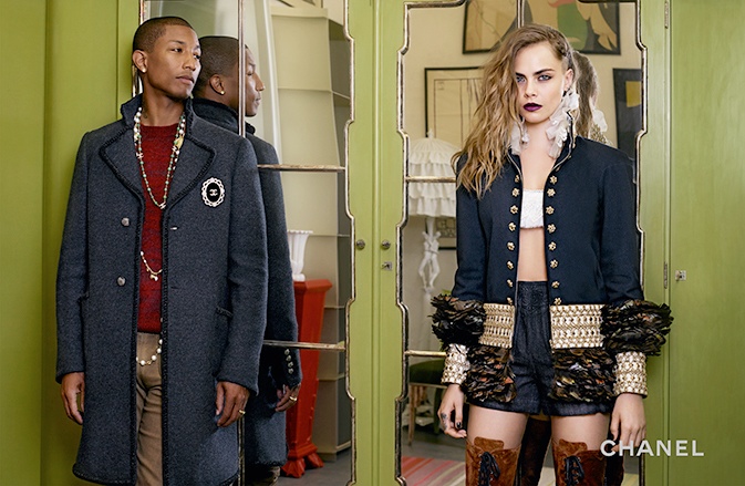Cara Delevingne stars in Chanel's pre-fall 2015 campaign with Pharrell