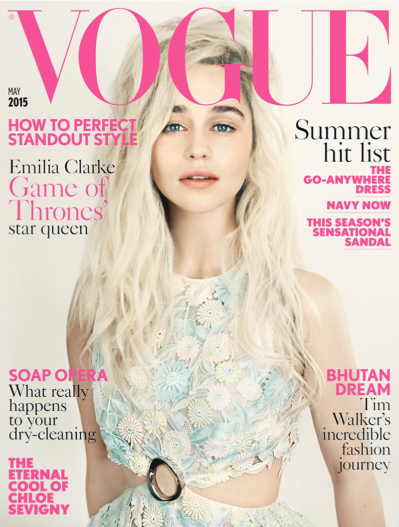 Emilia Clarke lands the May 2015 cover of Vogue UK