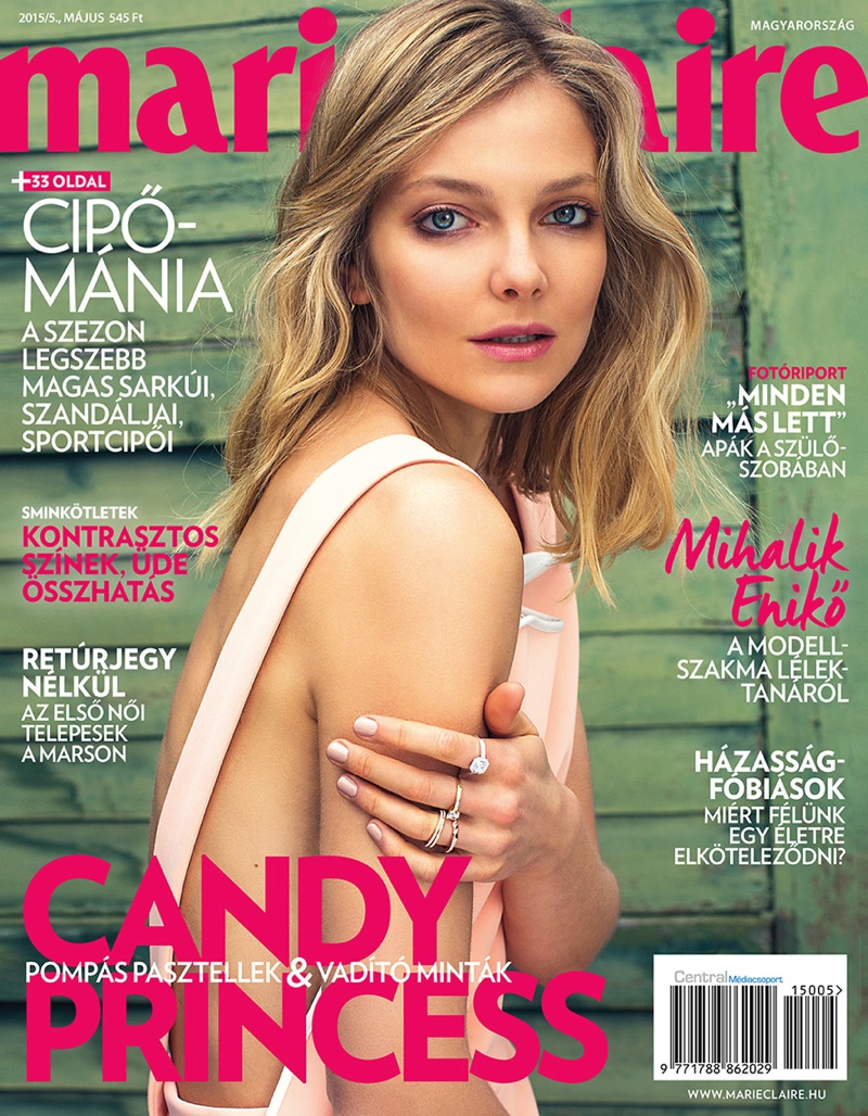 Eniko Mihalik lands the May 2015 cover of Marie Claire Hungary photographed by Krisztián Éder