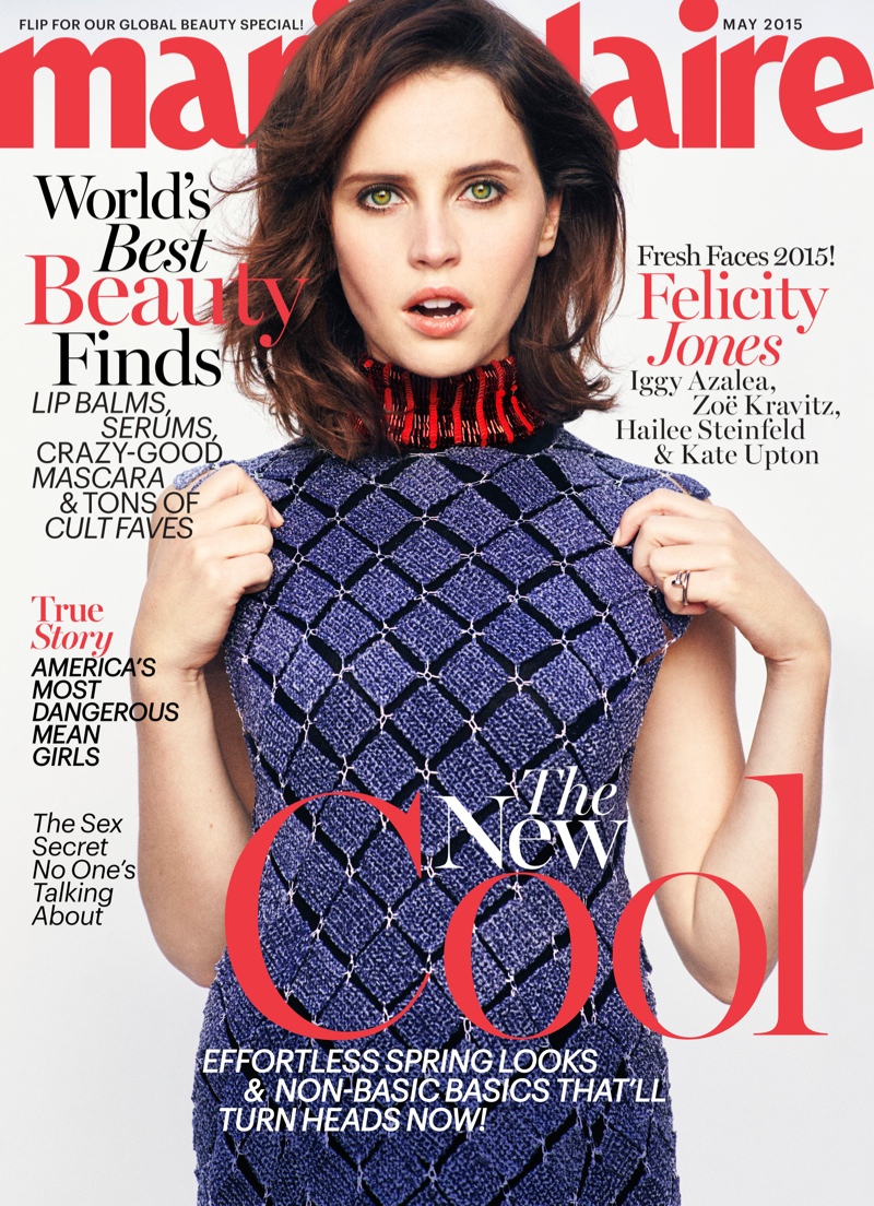 Felicity Jones on Marie Claire May 2015 Cover