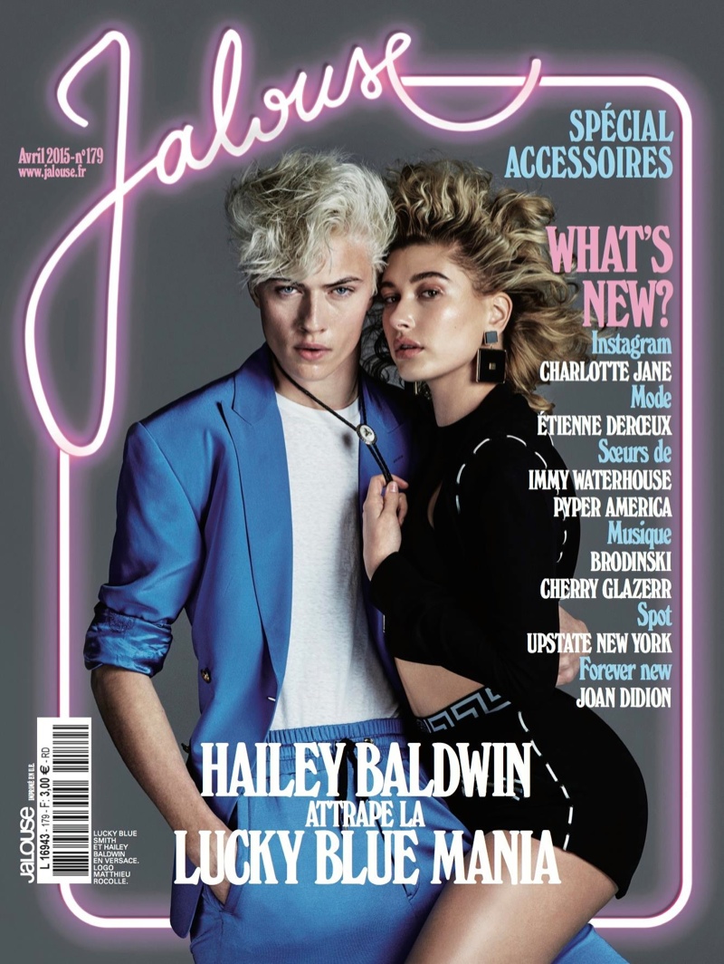 Lucky Blue & Hailey Baldwin grace the April 2015 cover from Jalouse. 