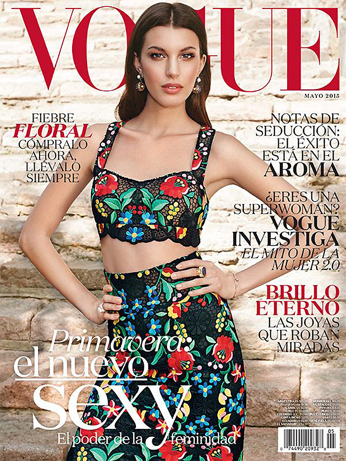 Kate King lands Vogue Mexico May 2015 cover wearing Dolce & Gabbana photographed by Martin Lidell