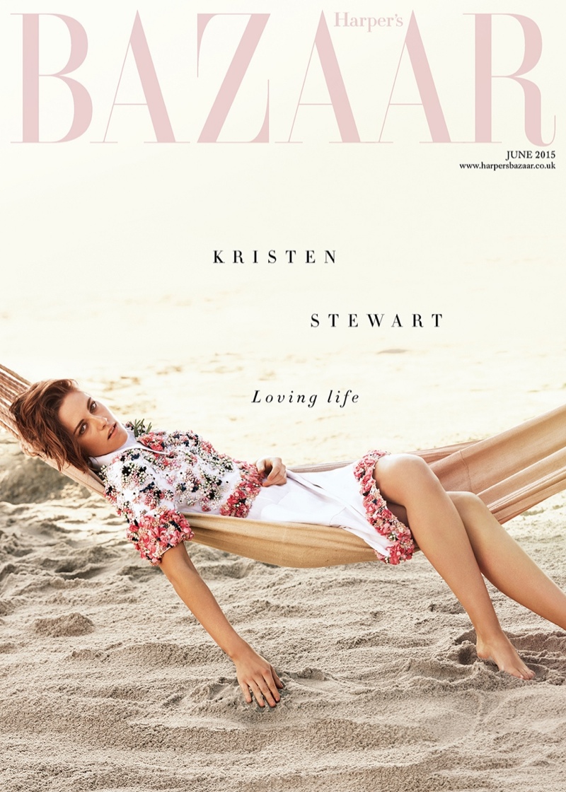 Kristen Stewart graces June 2015 subscribers cover of Harper's Bazaar UK in Chanel