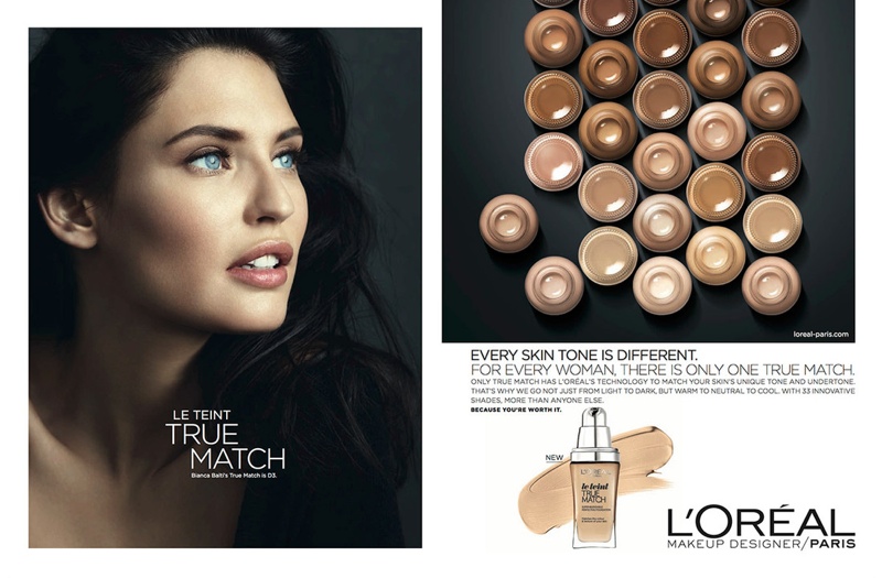 Bianca Balti for L'Oreal Paris 'True Match' makeup advertisement