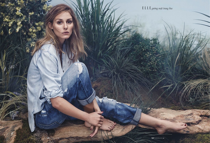 Clad in denim, Olivia shows off her casual side