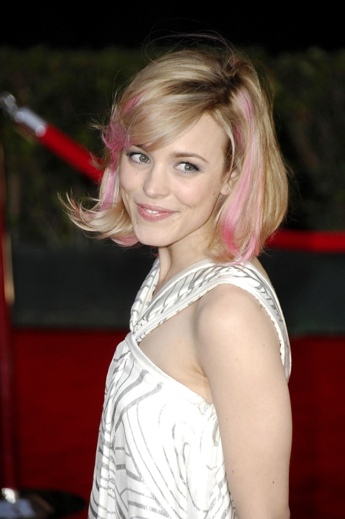 Actress Rachel McAdams has previously worn pink streaks in her hair. Photo: Everett Collection / shutterstock.com