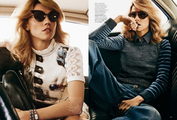 Masha Novoselova Models Trendy Sunglasses for Madame Shoot – Fashion ...