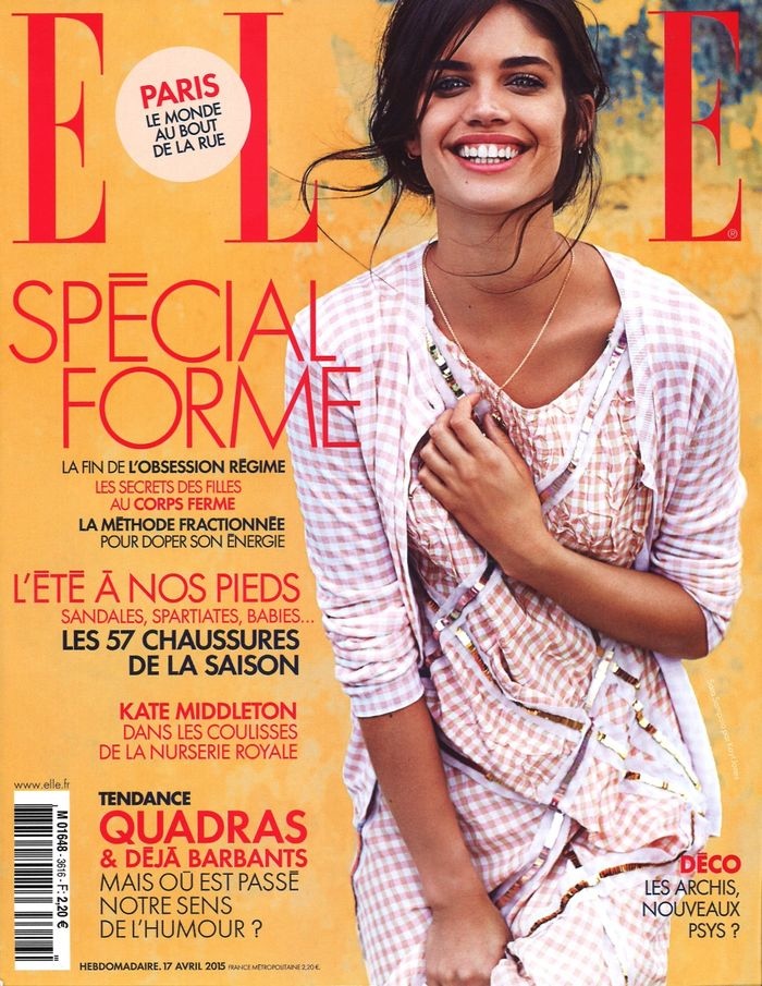 Sara Sampaio is all smiles for the April 17, 2015 cover of Elle France by Kayt Jones