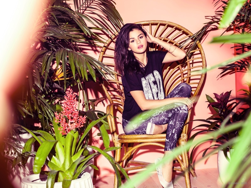 Selena Gomez poses for her adidas NEO summer 2015 collection