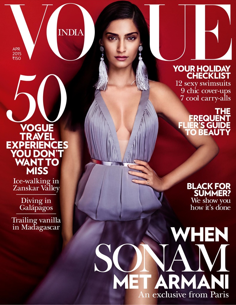 Sonam Kapoor dazzles on the April 2015 cover of Vogue India