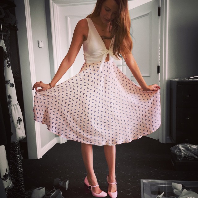 Blake Lively has turned dress designer for Preserve. Photo via Instagram. 