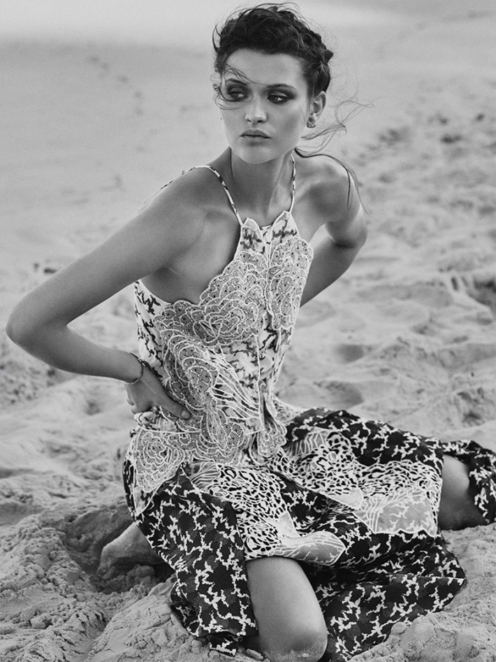 Chloe Lecareux Models Ethereal Beach Style for TELVA – Fashion Gone Rogue
