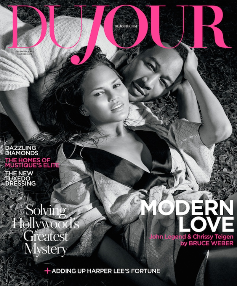 Chrissy Teigen & John Legend cover the summer 2015 issue of DuJour Magazine