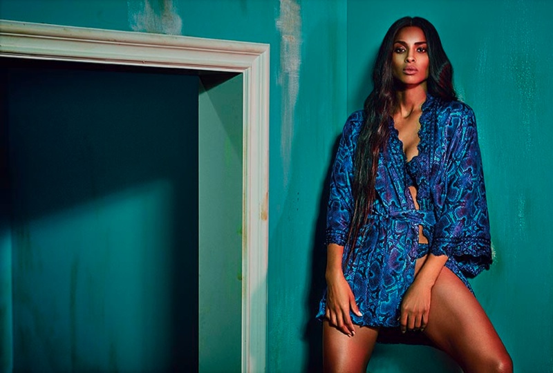 Ciara is a sultry vision for Roberto Cavalli's fall-winter 2015 campaign.