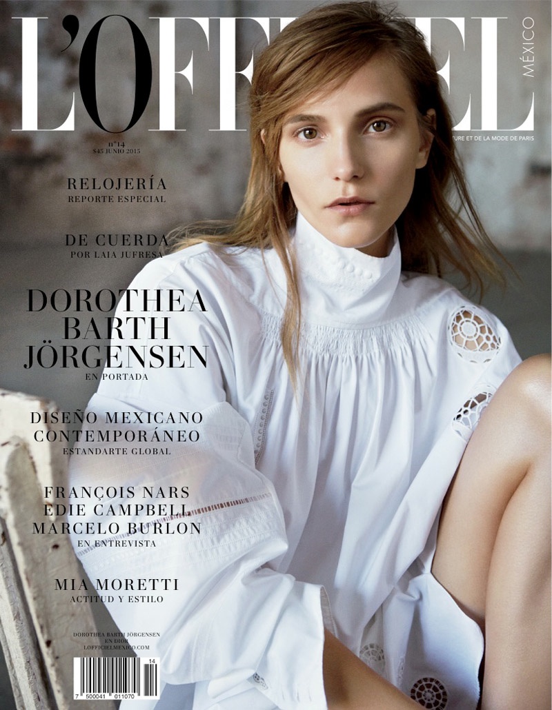 Dorothea Barth Jorgensen lands the June 2015 cover of L'Officiel Mexico