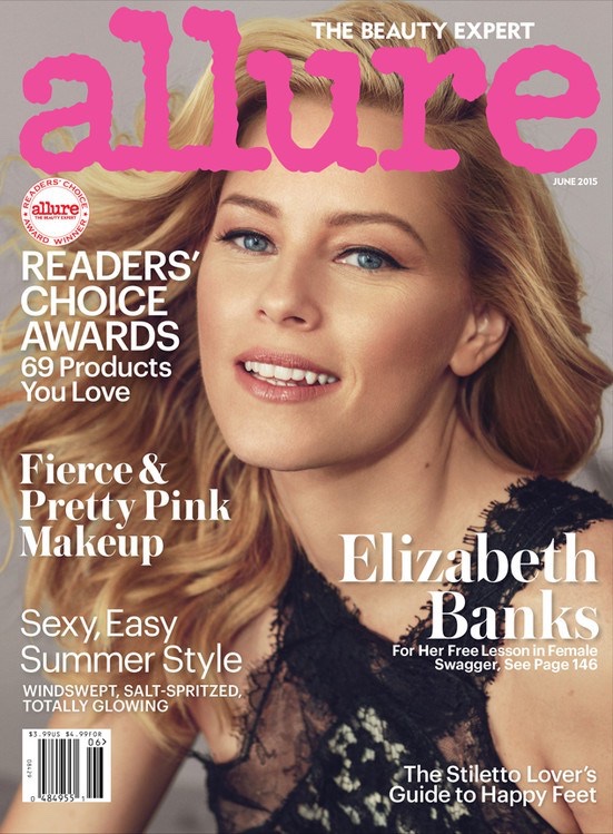 Elizabeth Banks graces the June 2015 cover of Allure Magazine