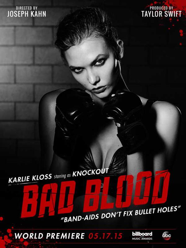 Karlie Kloss is Knockout for a poster promoting Taylor Swift's Bad Blood music video.
