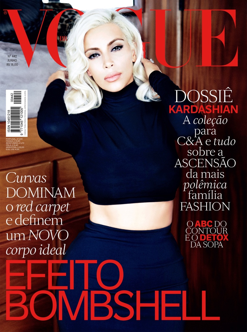Kim Kardashian lands the June 2015 cover of Vogue Brazil