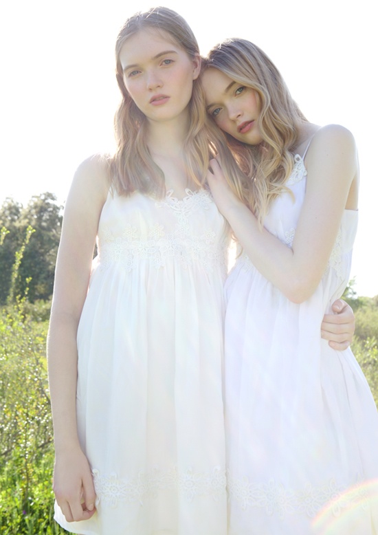 Model twins Ruth & May Bell star in a Topshop feature