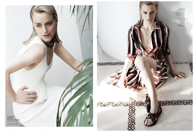 Taylor Schilling is a fashion inspiration in Calvin Klein Collection and Gucci.