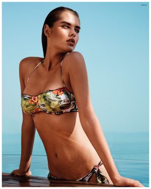 Solveig Mork is Glam in Trendy Swimsuits for Twin-Set 2015 Campaign
