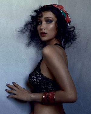 Bella Hadid Wears Colorful Head Scarves in Grey Magazine Bella Hadid Wears Colorful Head Scarves in Grey Magazine
