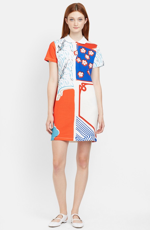 Carven Multi-Pattern Print Polo Dress available for $310.00