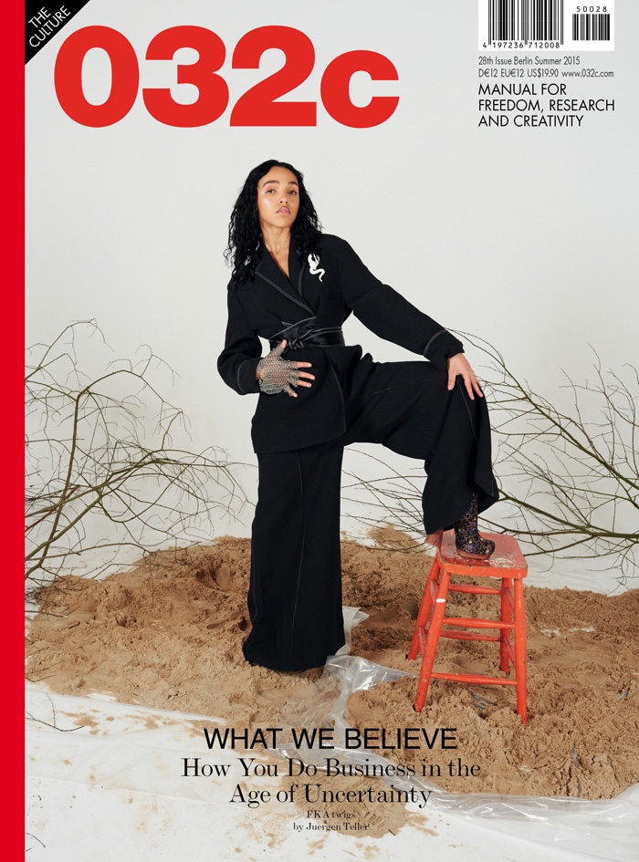 FKA Twigs poses for 032c  Magazine summer 2015 cover