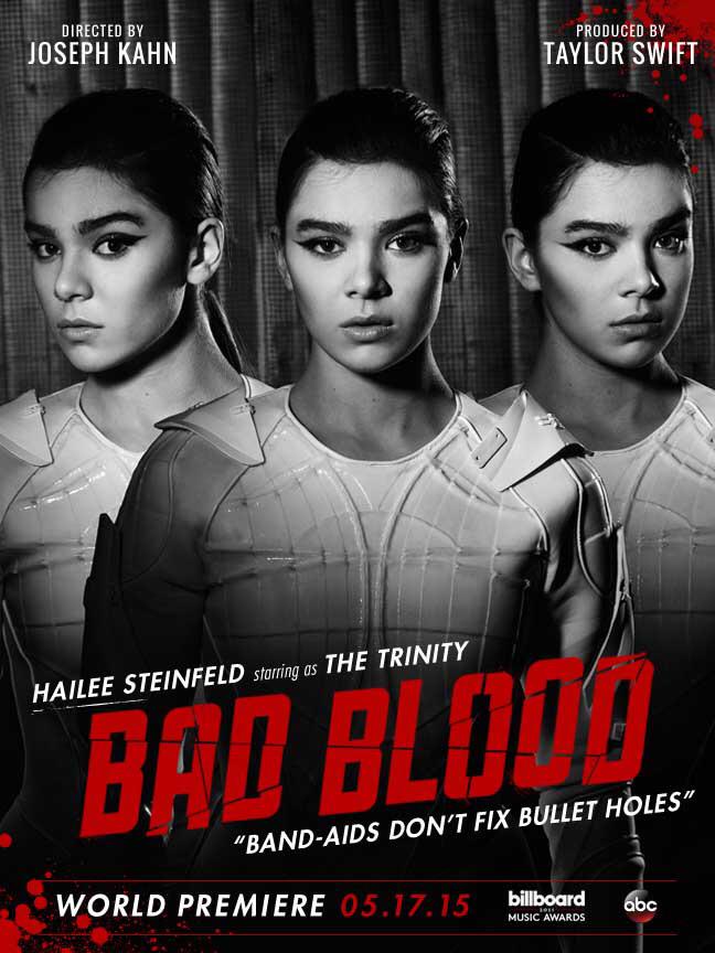 Hailee Steinfeld on 'Bad Blood' music video poster