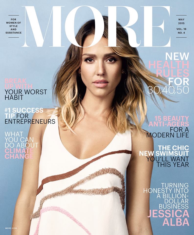 Jessica Alba fronts the May 2015 cover of More Magazine