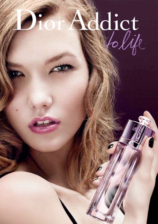 Karlie Kloss for 'Dior Addict to Life' fragrance advertisement in 2009. 