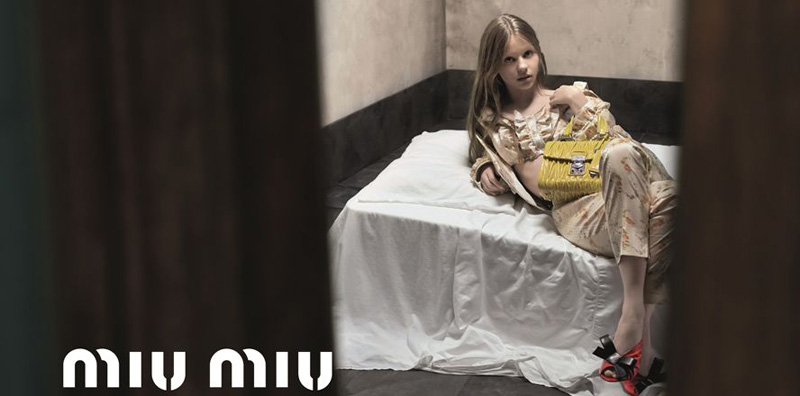 BANNED: A Miu Miu advertisement is  in hot water for being too "sexually suggestive" according to the ASA.