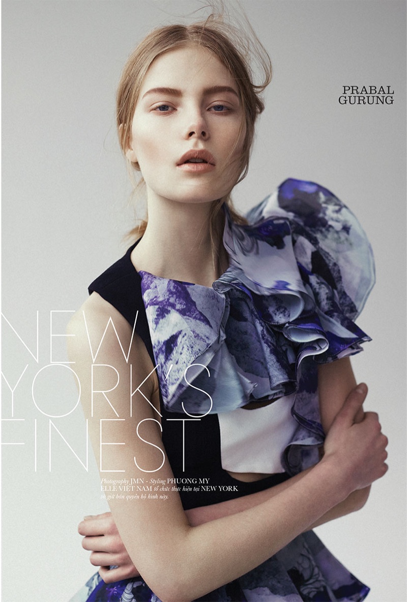 Sofie Theobald stars in an editorial for ELLE Vietnam's May issue