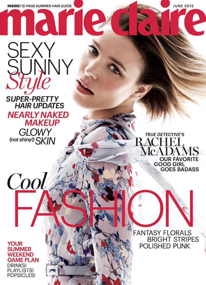 Rachel McAdams graces the June 2015 cover of Marie Claire